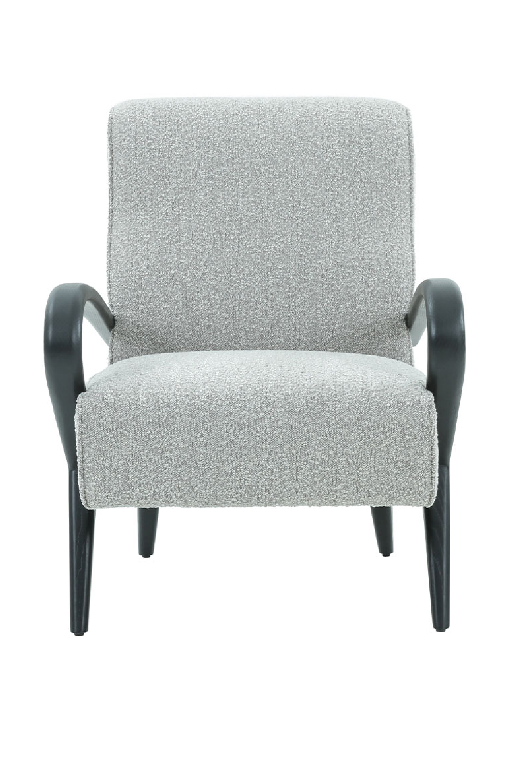 Gray Boucle Upholstered Armchair | Andrew Martin Aries | OROA