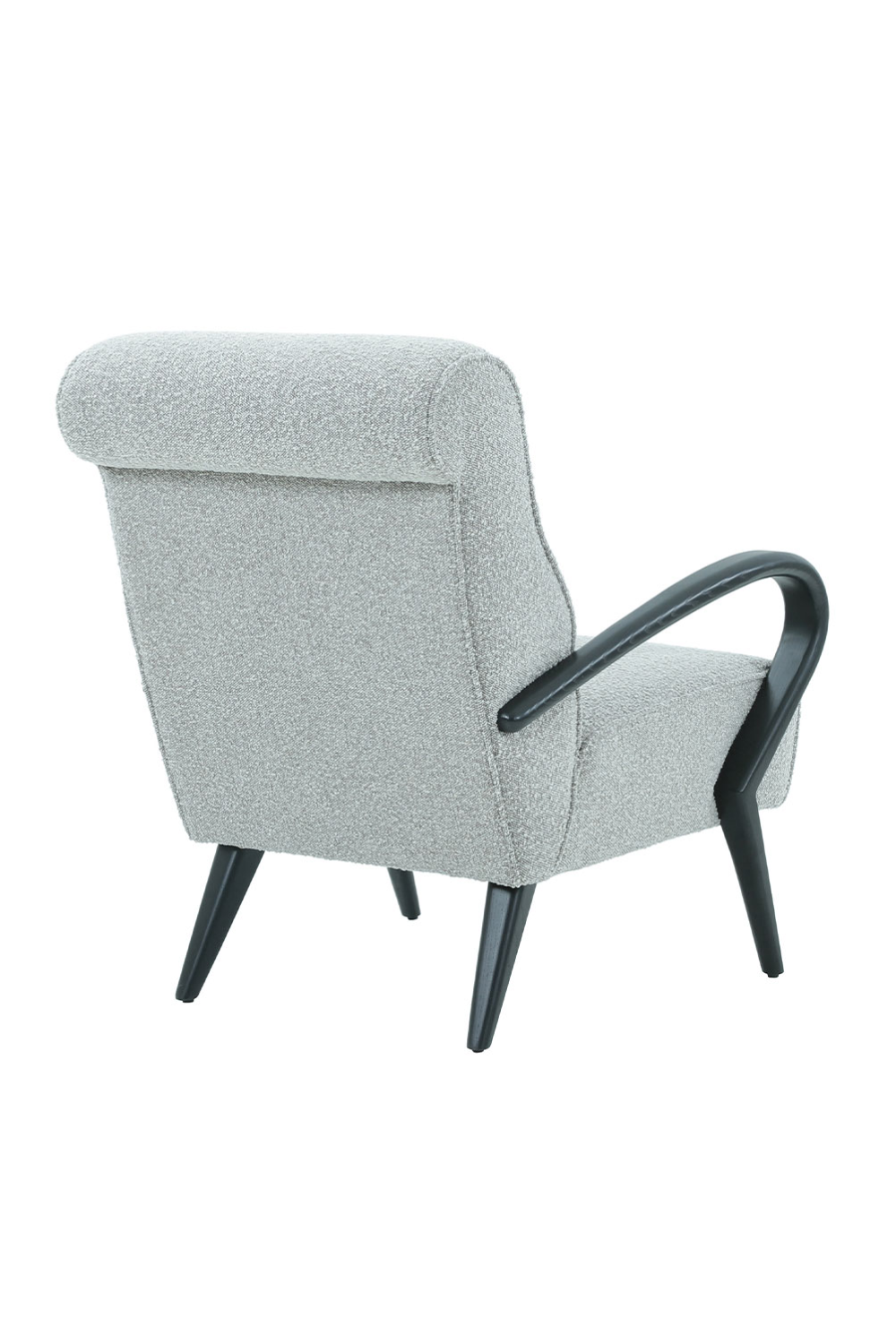 Gray Boucle Upholstered Armchair | Andrew Martin Aries | OROA