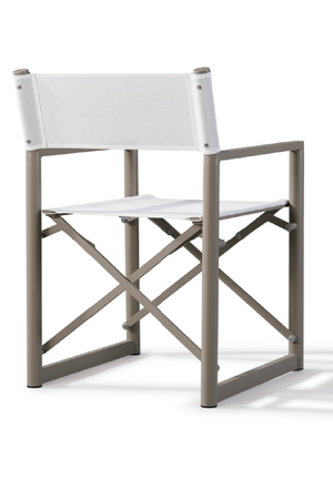 Taupe and White Outdoor Dining Chair | Andrew Martin Harlyn | OROA.com