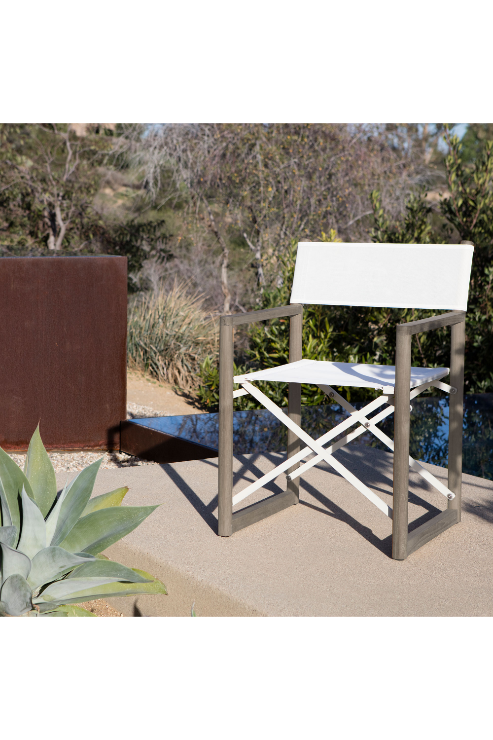 Taupe and White Outdoor Dining Chair | Andrew Martin Harlyn | OROA.com