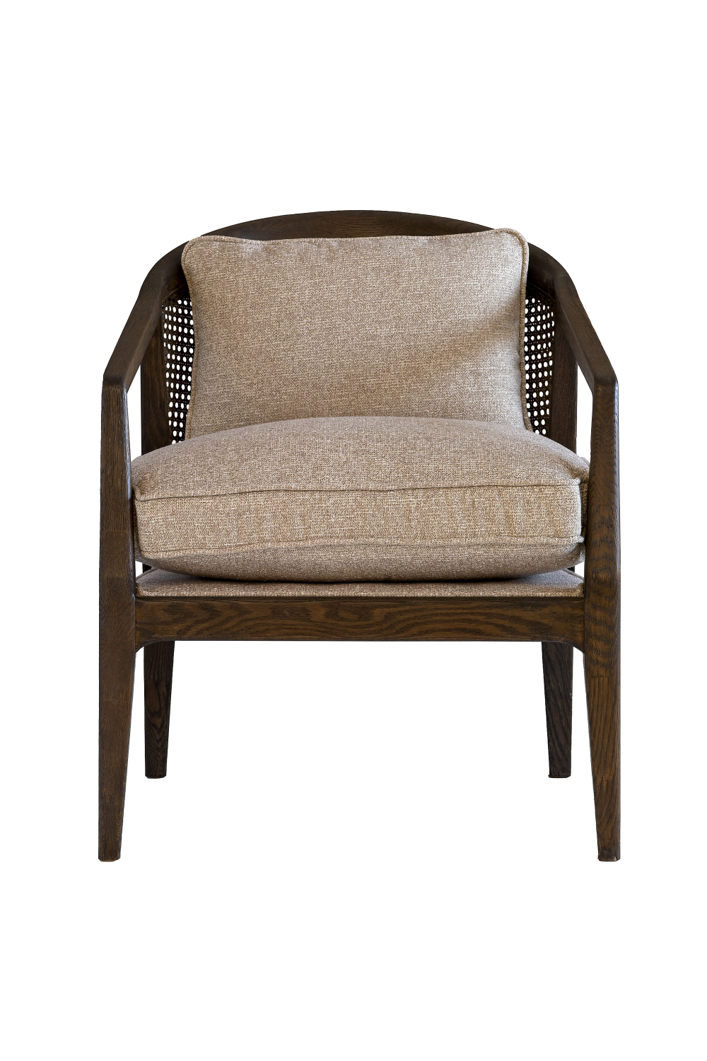 Dark Wooden Frame Cushioned Armchair | Andrew Martin Celine | OROA
