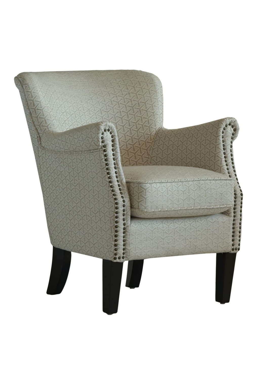 Studded best sale grey chair