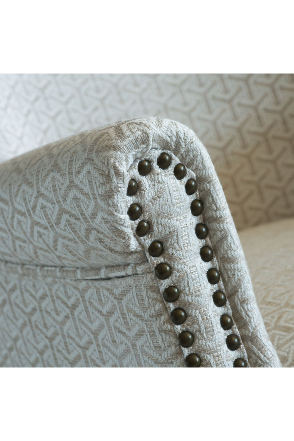Rollover Arm Studded Accent Chair | Andrew Martin Greyhound | Oroa.com
