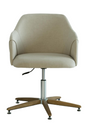 White Linen Swivel Office Chair Andrew Martin Koda OROA – - Main Image