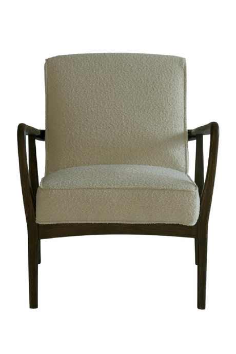 White Bouclé Occasional Armchair | Andrew Martin Dario | Oroa.com