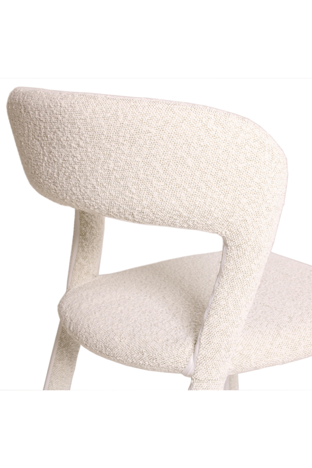 White Bouclé Dining Chair | Andrew Martin Mian | Oroa.com