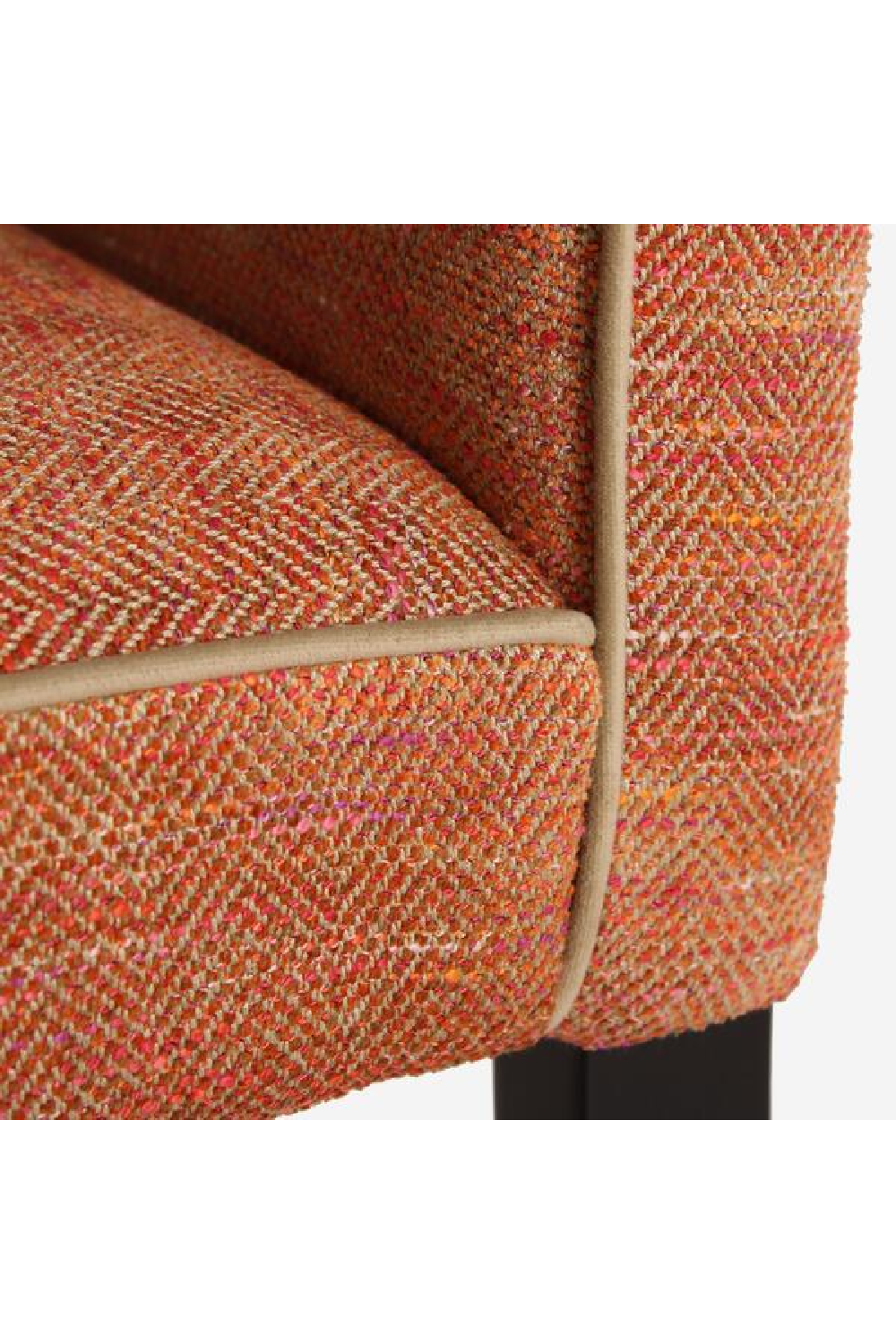 Orange Fabric Upholstered Bar Stool | Andrew Martin Kaia | Oroa.com
