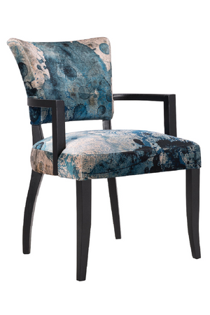 Printed Velvet Dining Armchair Andrew Martin Mimi OROA – - Main Image