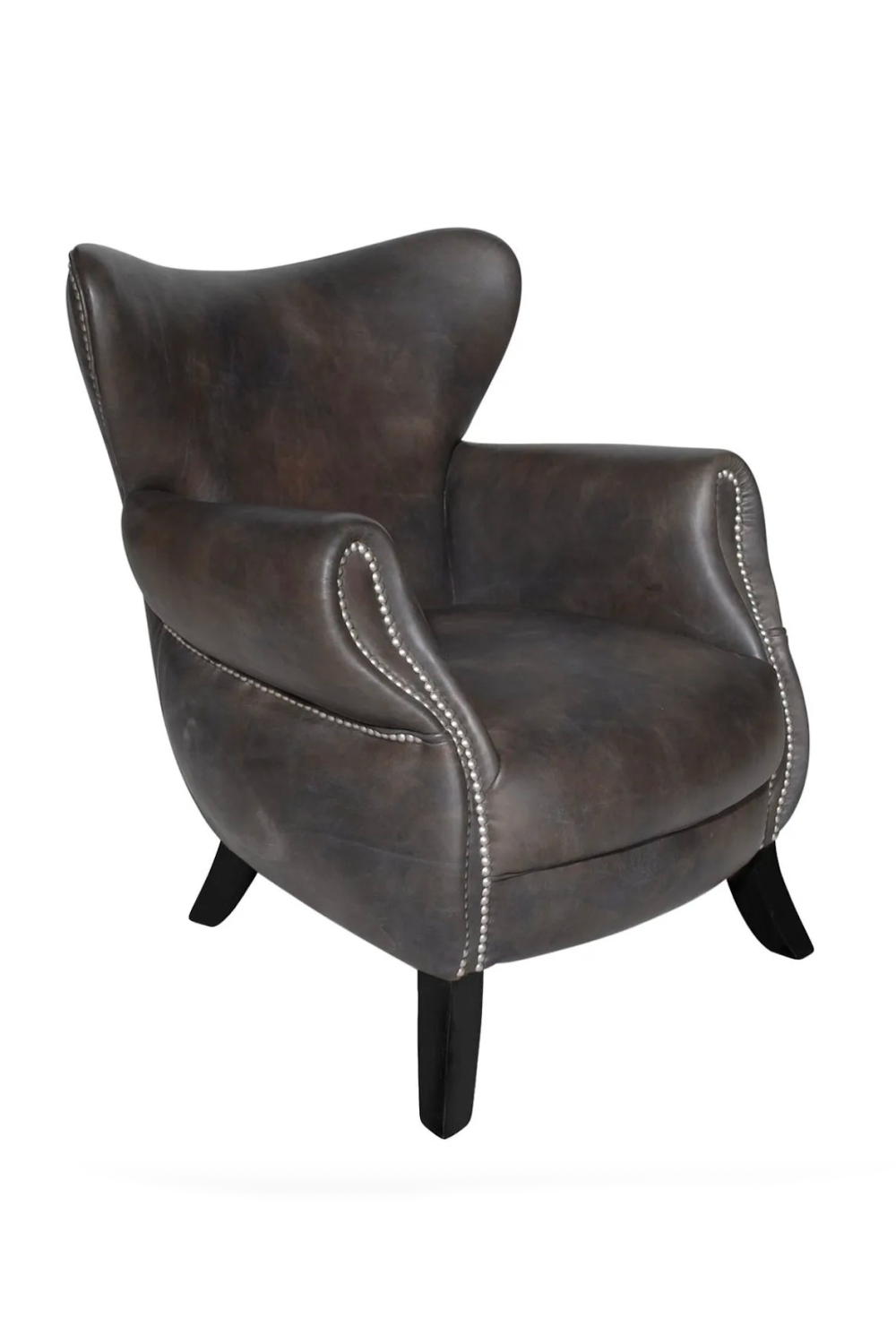 Leather Wingback Armchair | Andrew Martin Scholar | Oroa.com