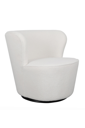 Cream Bouclé Swivel Cocktail Chair | Andrew Martin Dorothy | Oroa.com