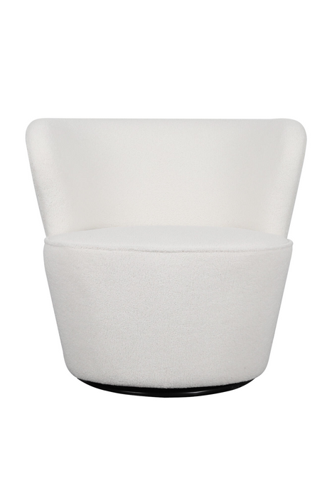 Cream Bouclé Swivel Cocktail Chair | Andrew Martin Dorothy | Oroa.com