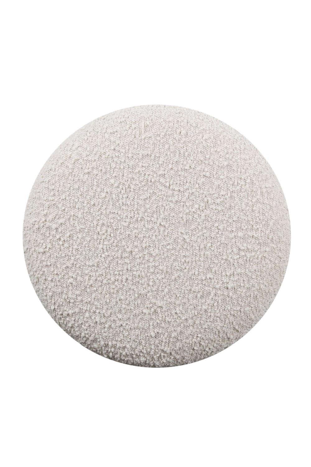 Cream Bouclé Round Ottoman | Andrew Martin Dura | Oroa.com