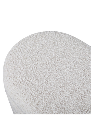 Cream Bouclé Modern Bench | Andrew Martin Dura | Oroa.com