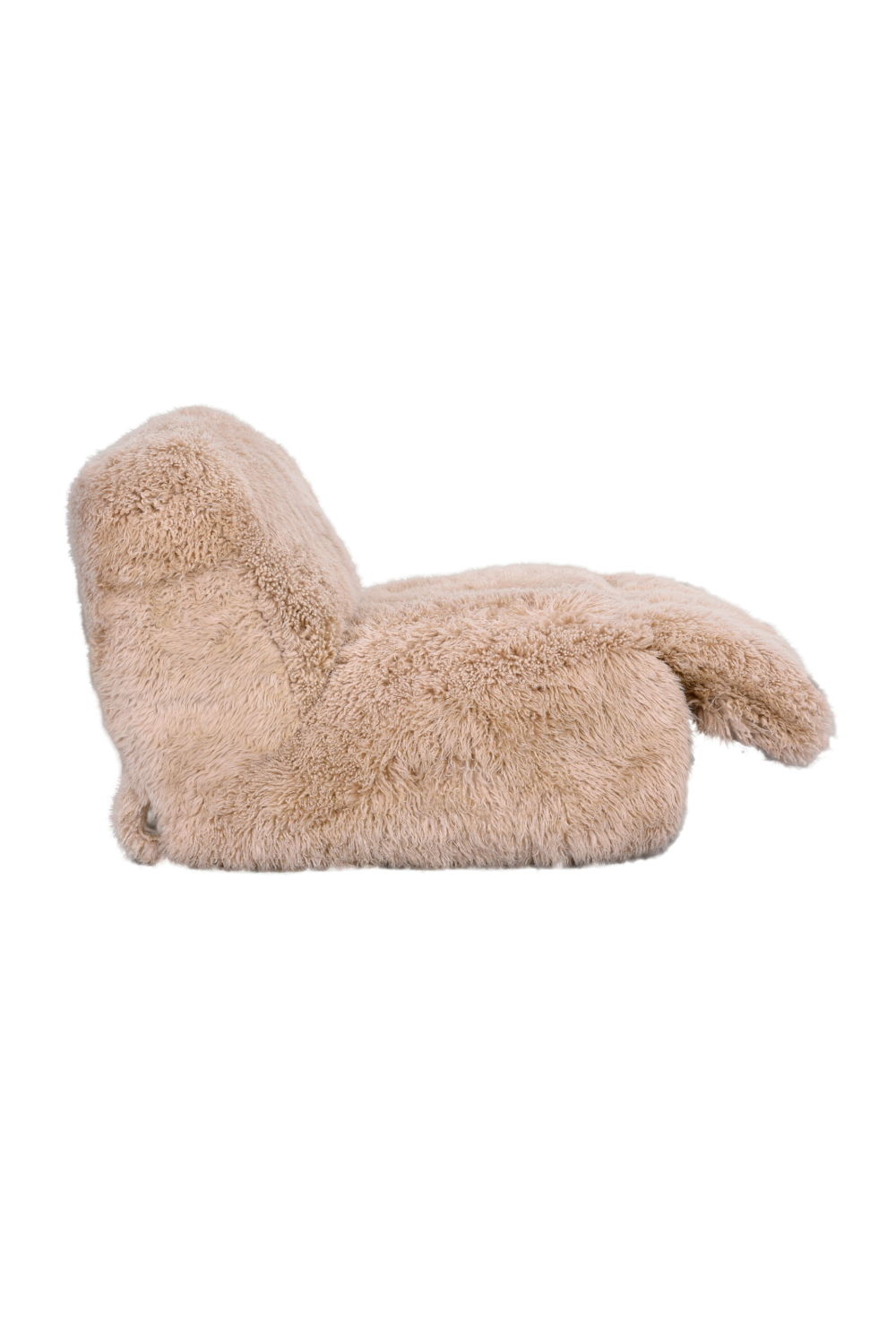 Beige Sheepskin Lounge Chair | Andrew Martin Shaggy Motion | Oroa.com