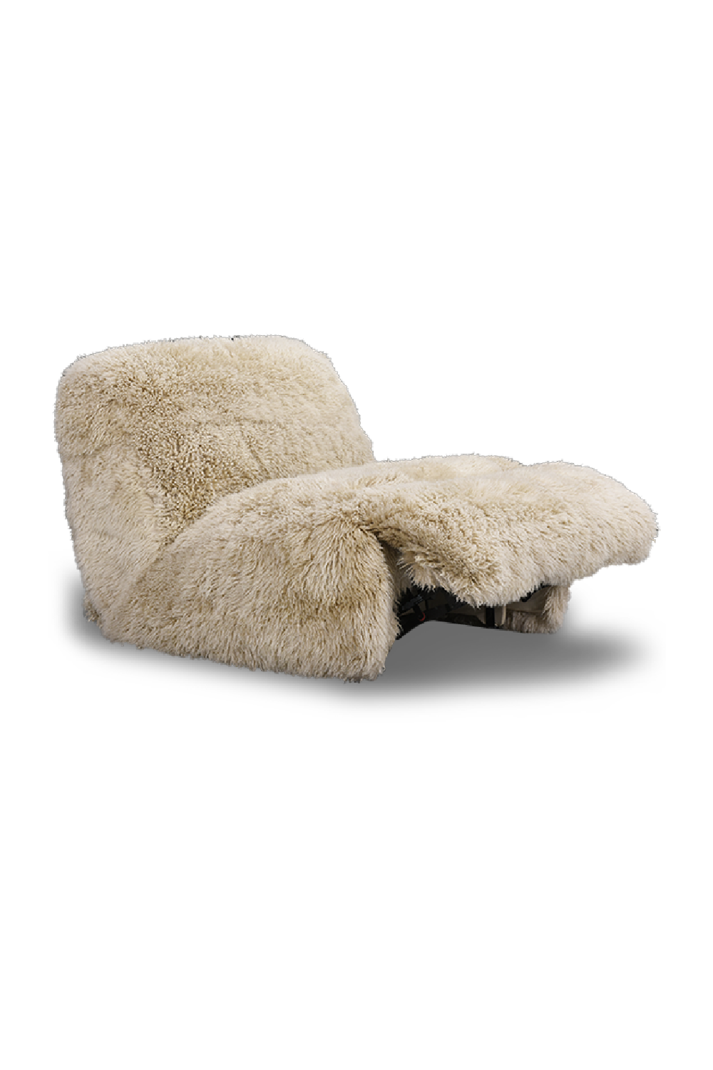 Beige Sheepskin Lounge Chair | Andrew Martin Shaggy Motion | Oroa.com