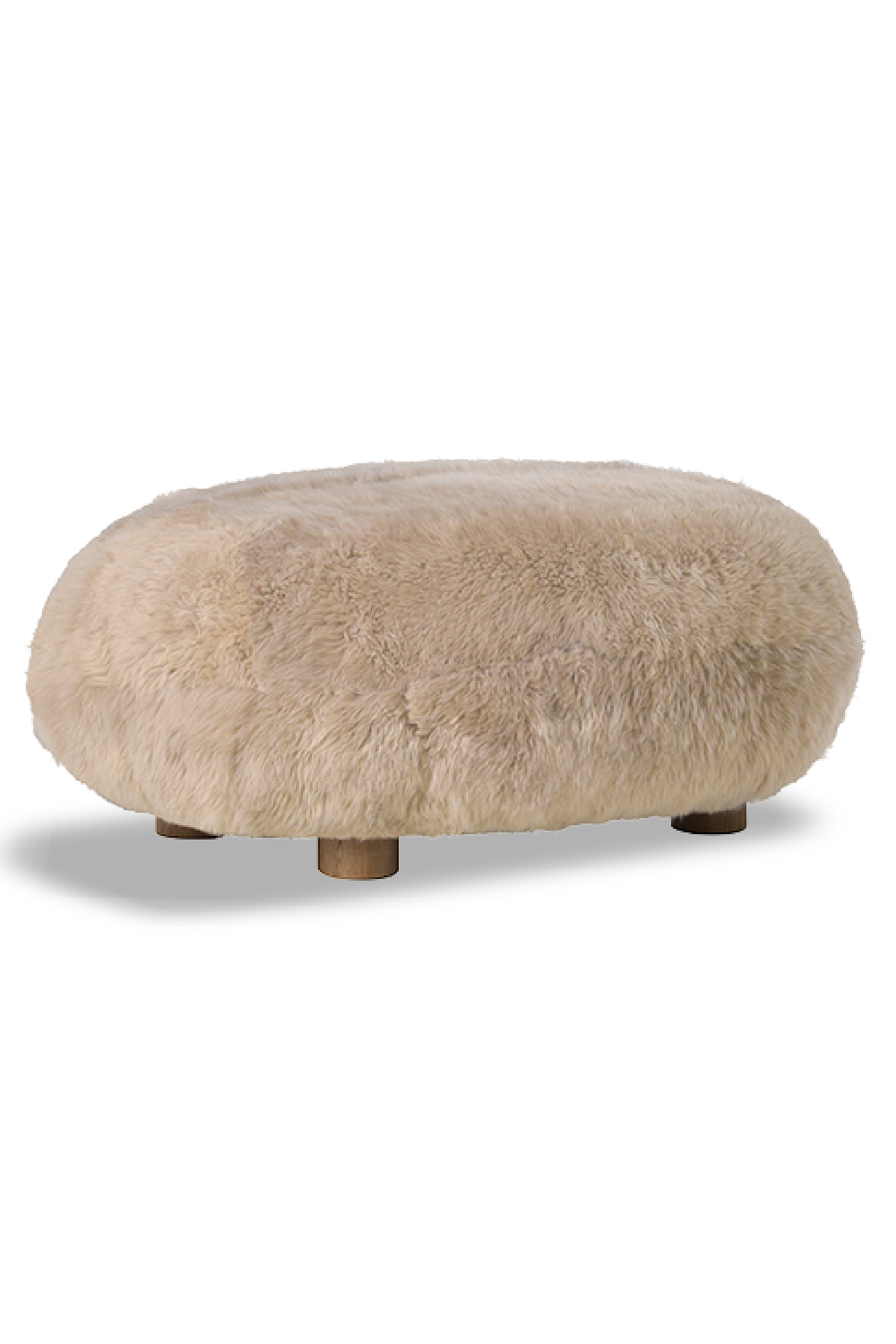 Pebble-Shaped Sheepskin Footstool | Andrew Martin Sivan | Oroa.com