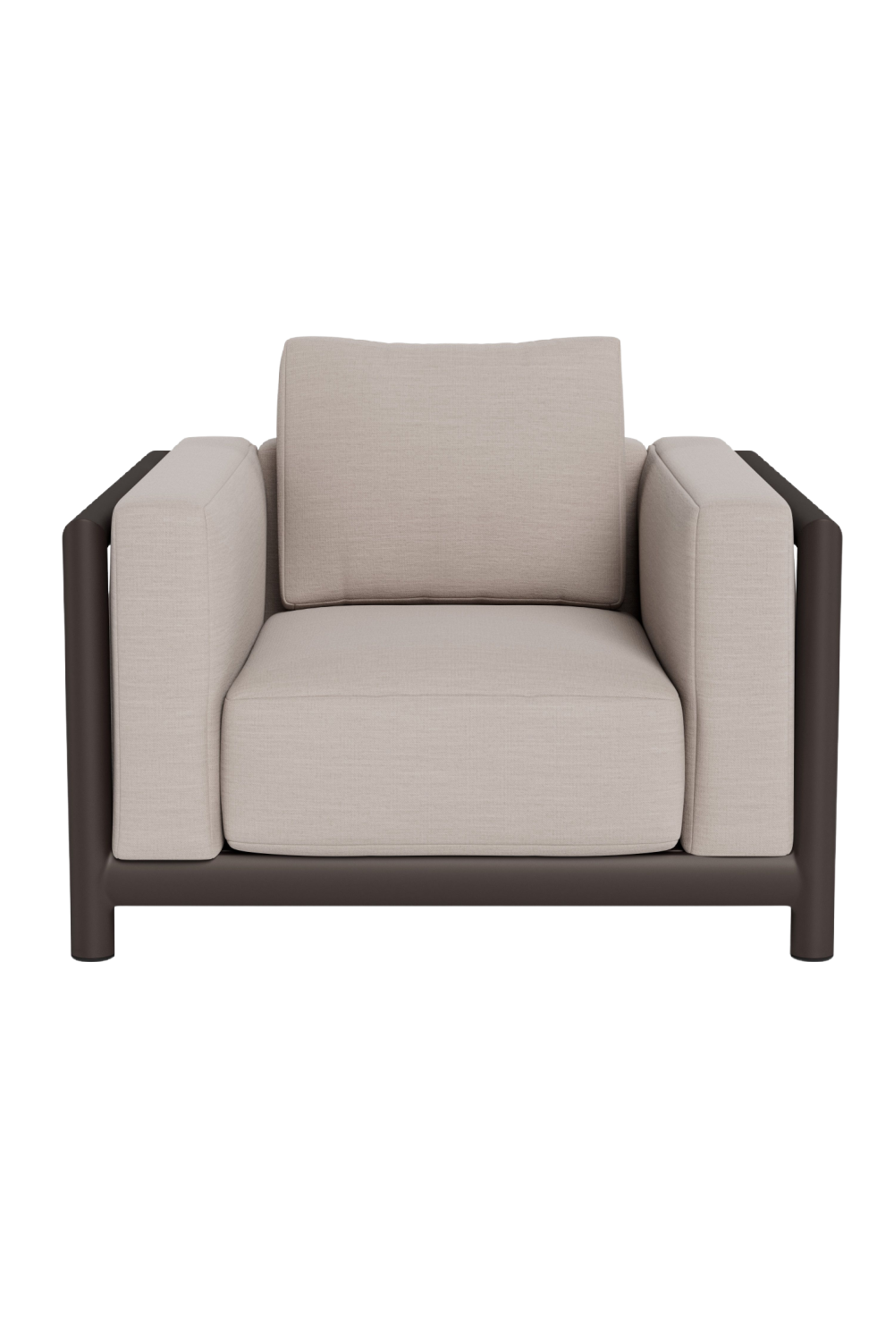 Taupe Outdoor Lounge Chair | Andrew Martin Cayman | Oroa.com