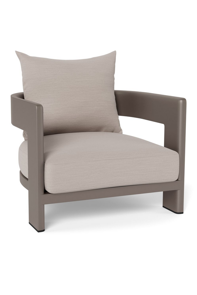 Curved Aluminum Outdoor Accent Chair | Andrew Martin Caicos | Oroa.com