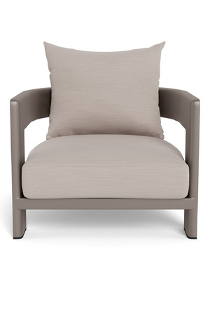 Curved Aluminum Outdoor Accent Chair | Andrew Martin Caicos | Oroa.com