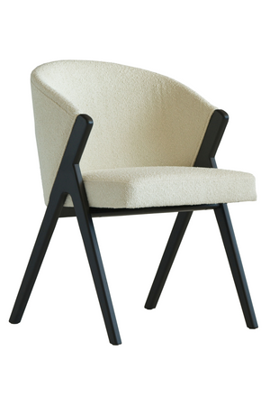 Off-White Bouclé Dining Chair | Andrew Martin Ciri | Oroa.com