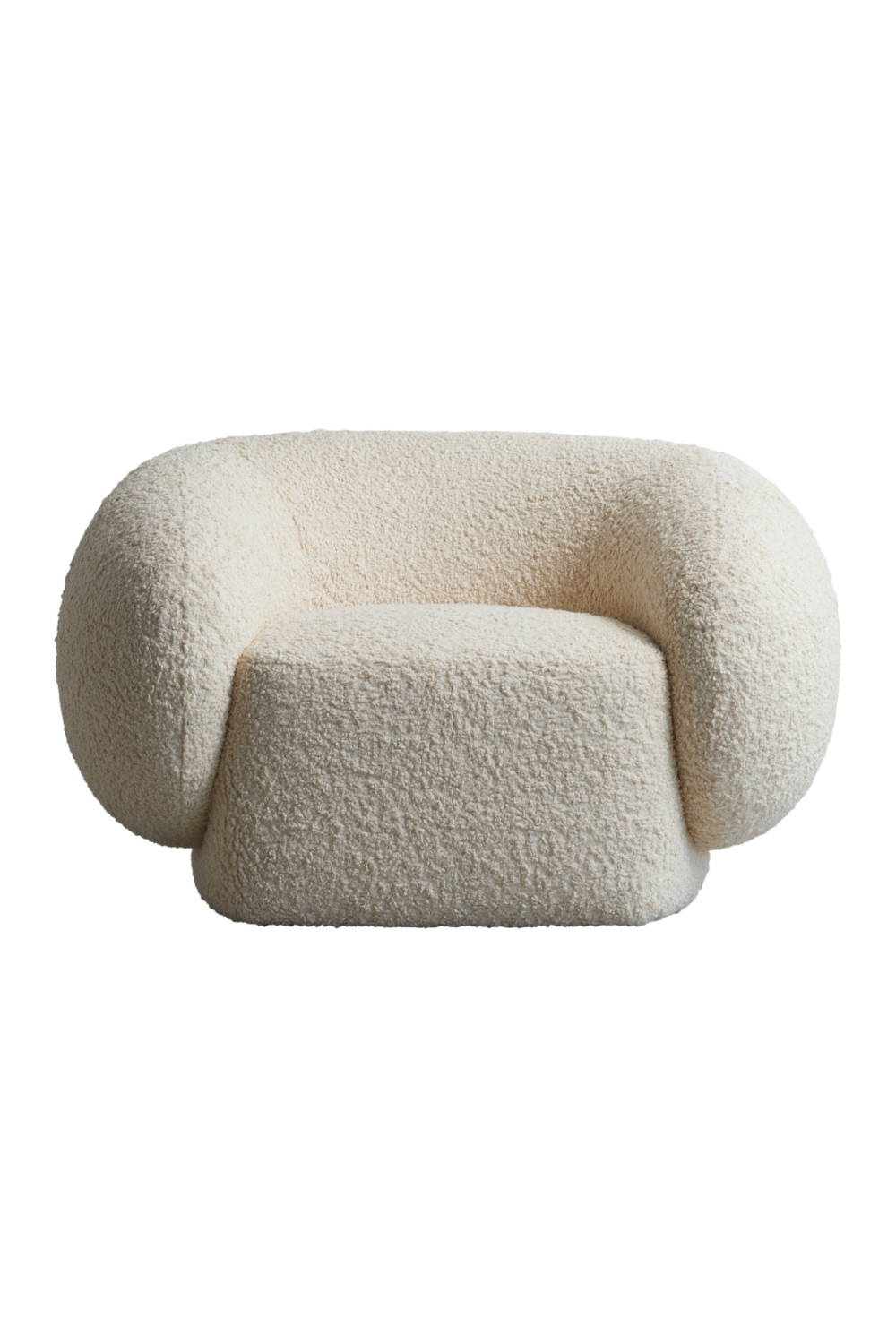 Ivory Bouclé Lounge Chair | Andrew Martin Karma | Oroa.com