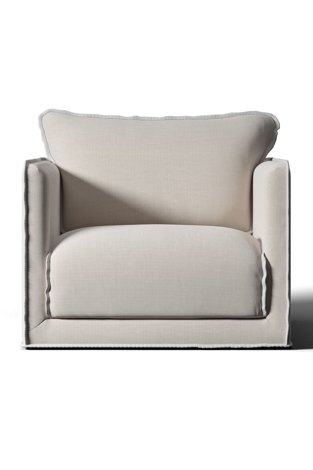 White Linen Armchair | Andrew Martin Whitecliff | Oroa.com