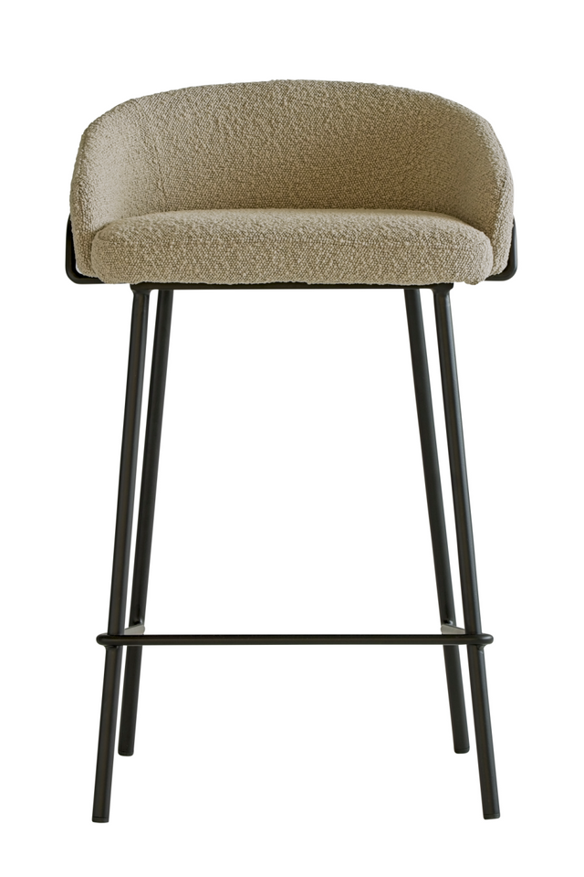 Beige Bouclé Bar Stool | Andrew Martin Cara | Oroa.com