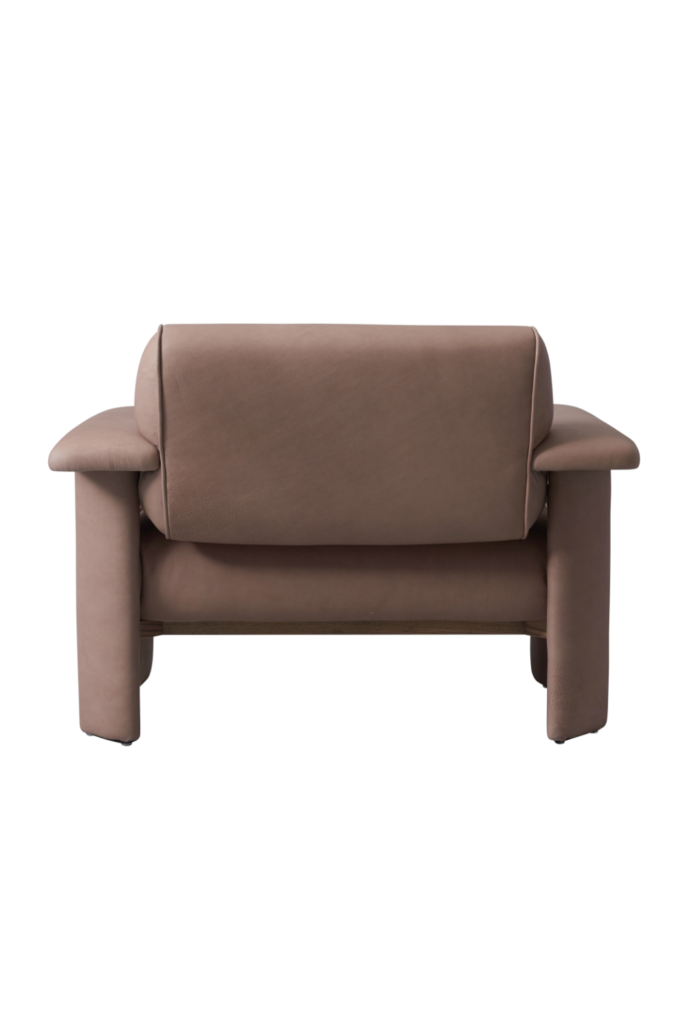 Taupe Leather Lounge Armchair | Andrew Martin Niro | Oroa.com