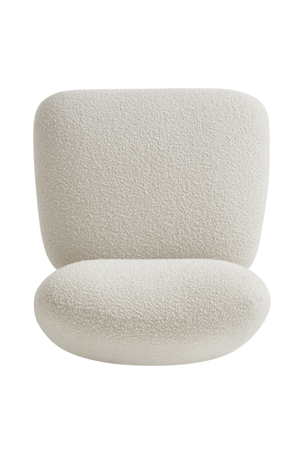 Off-White Bouclé Japandi Accent Chair | Andrew Martin Bella | Oroa.com