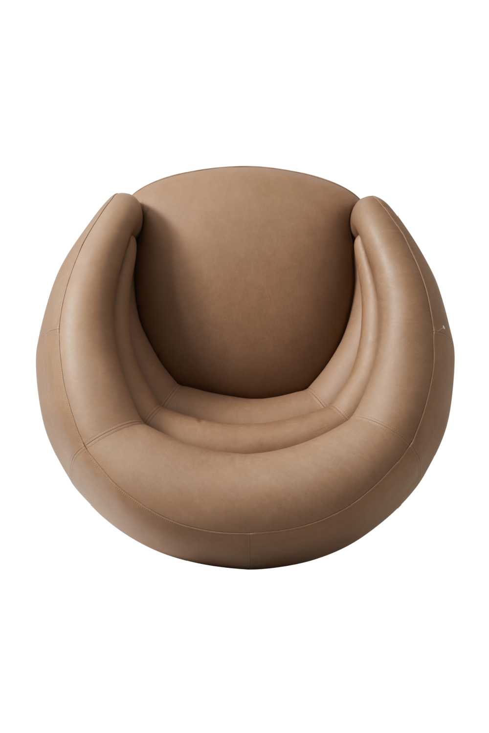 Taupe Leather Swivel Chair | Andrew Martin Haynes | Oroa.com