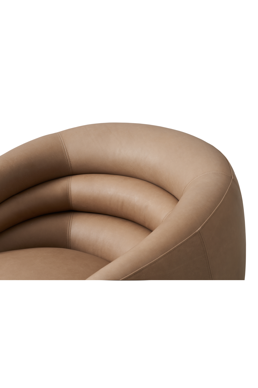 Taupe Leather Swivel Chair | Andrew Martin Haynes | Oroa.com