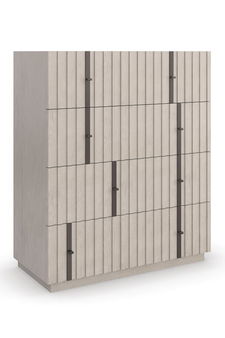 Four Drawer Slatted Wooden Dresser | Andrew Martin Clancy | Oroa.com