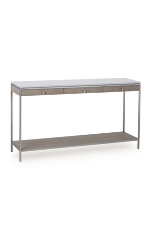 White Marble with Drawers Console Table | Andrew Martin Rufus | OROA 