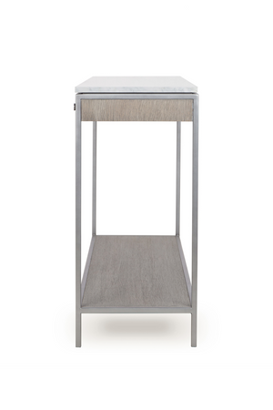 White Marble with Drawers Console Table | Andrew Martin Rufus | OROA 