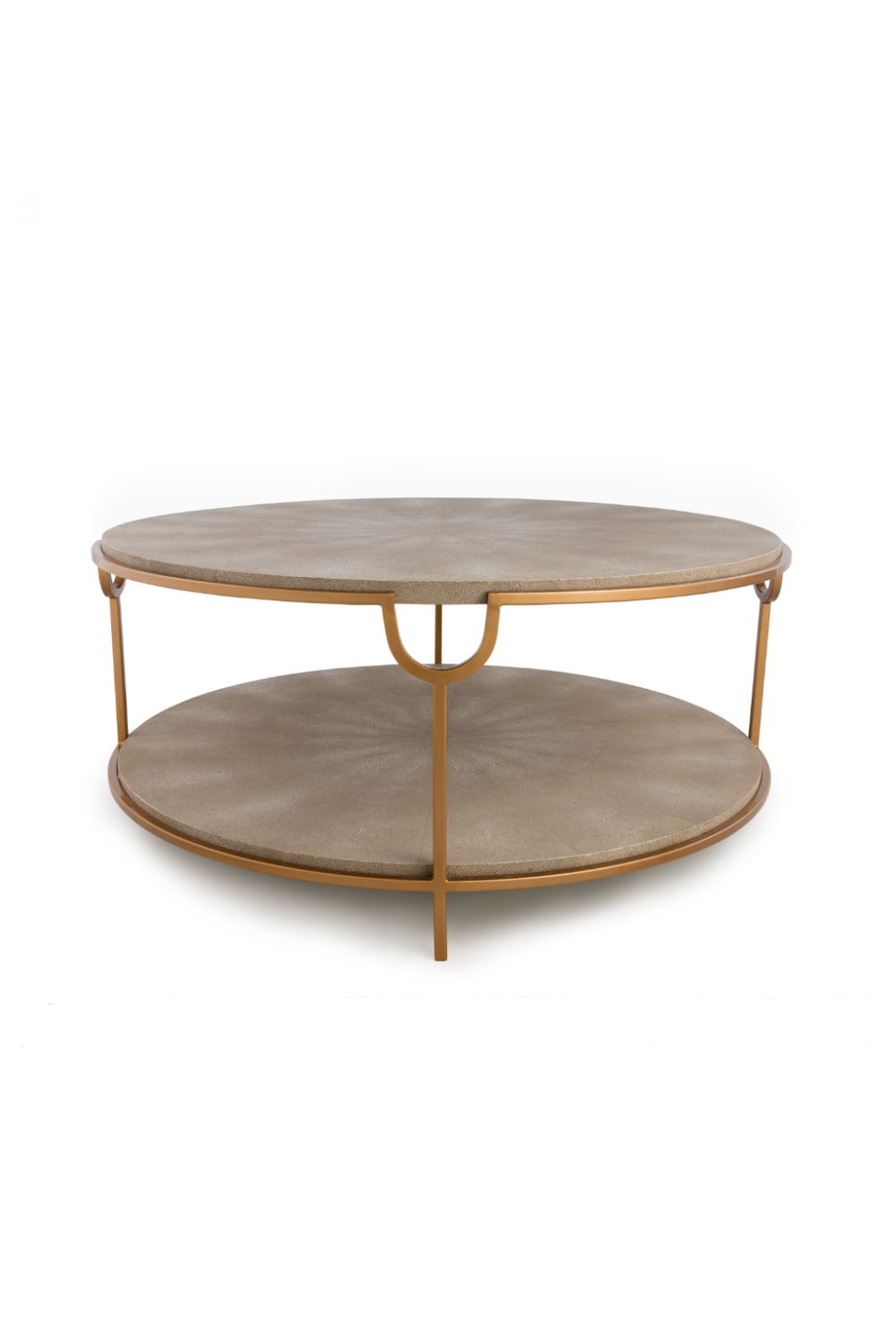 Cream Shagreen with Undershelf Coffee Table | Andrew Martin | OROA