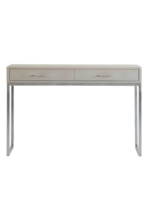 Cream Shagreen 2-Drawer Desk | Andrew Martin Digby | Oroa.com