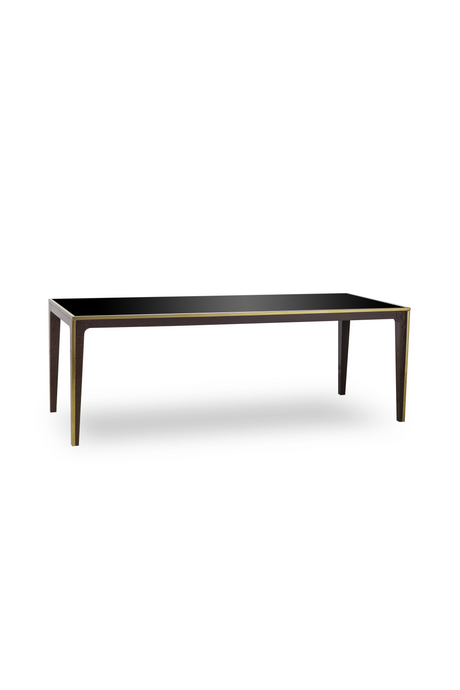 Beech Dining Table with Glass Top | Andrew Martin Silhouette | OROA