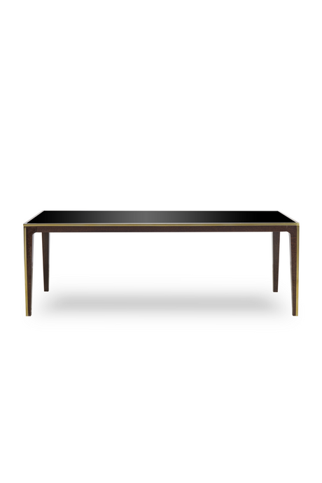 Beech Dining Table with Glass Top | Andrew Martin Silhouette | OROA
