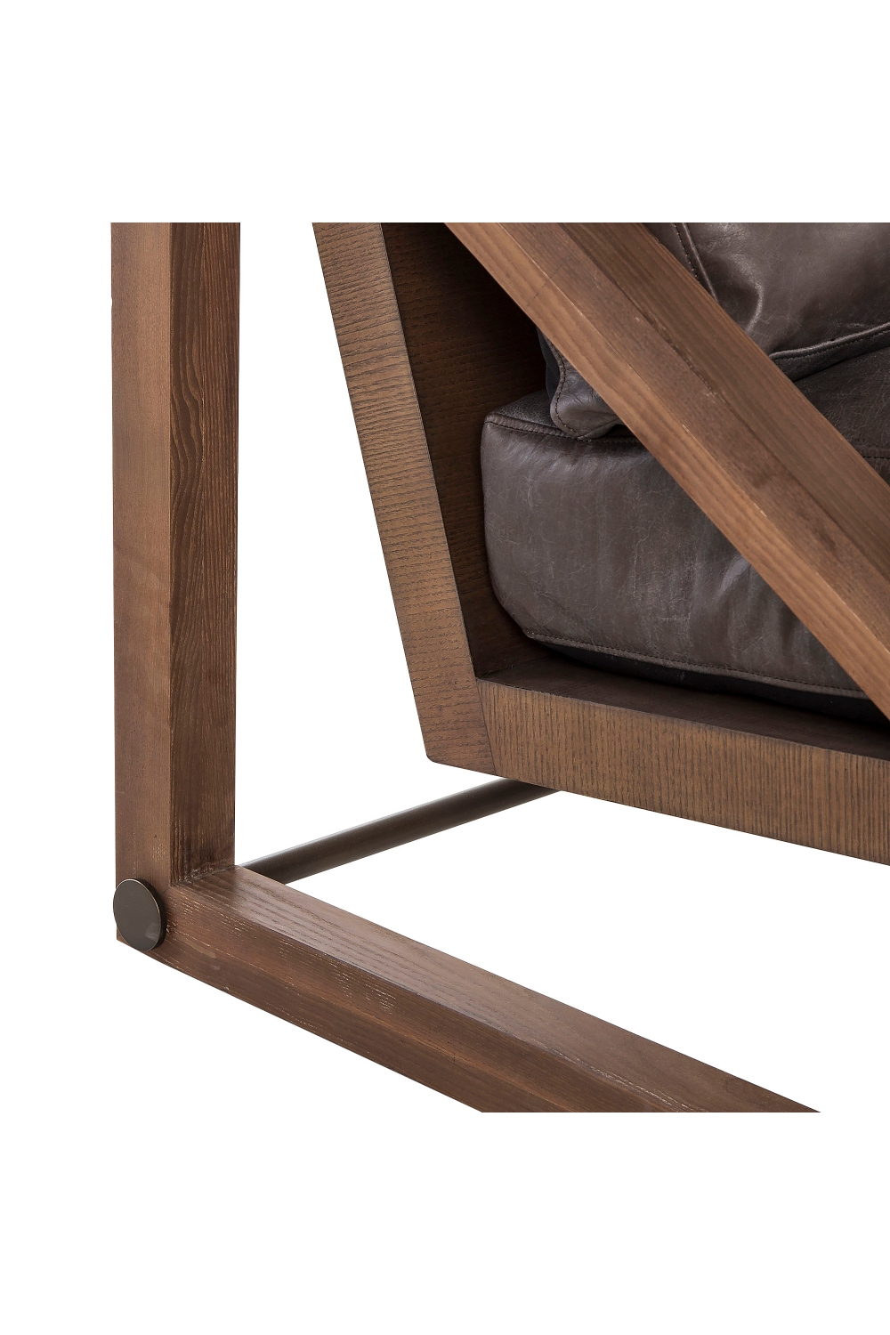 Leather Wood Framed Chair | Andrew Martin Teddy | OROA.com