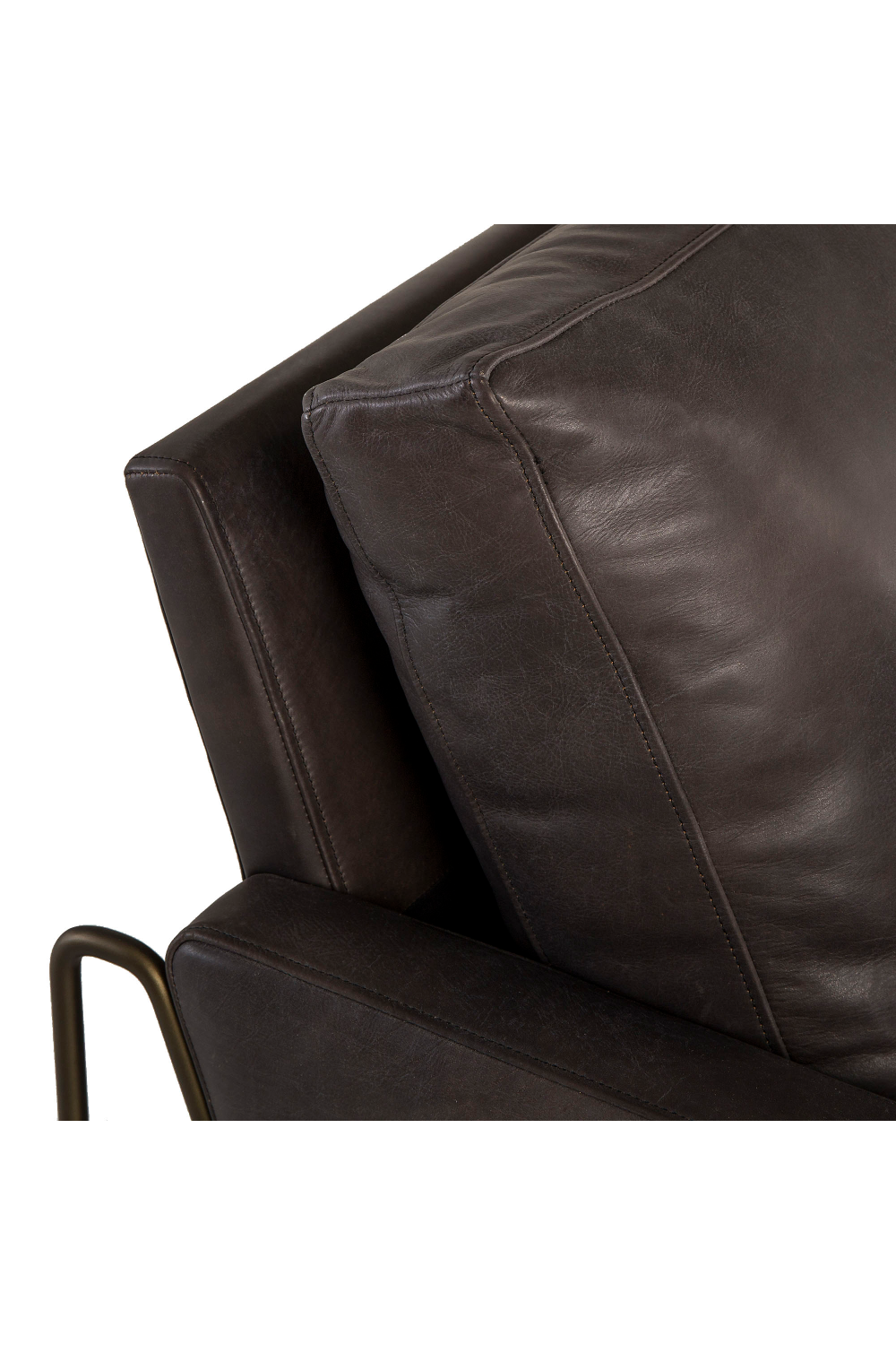 Destroyed Black Leather Upholstery Chair | Andrew Martin Vanessa  | OROA