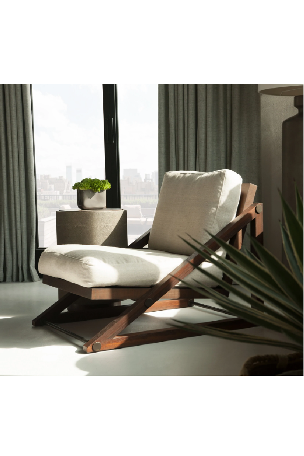 Leather Wood Framed Chair | Andrew Martin Teddy | OROA.com