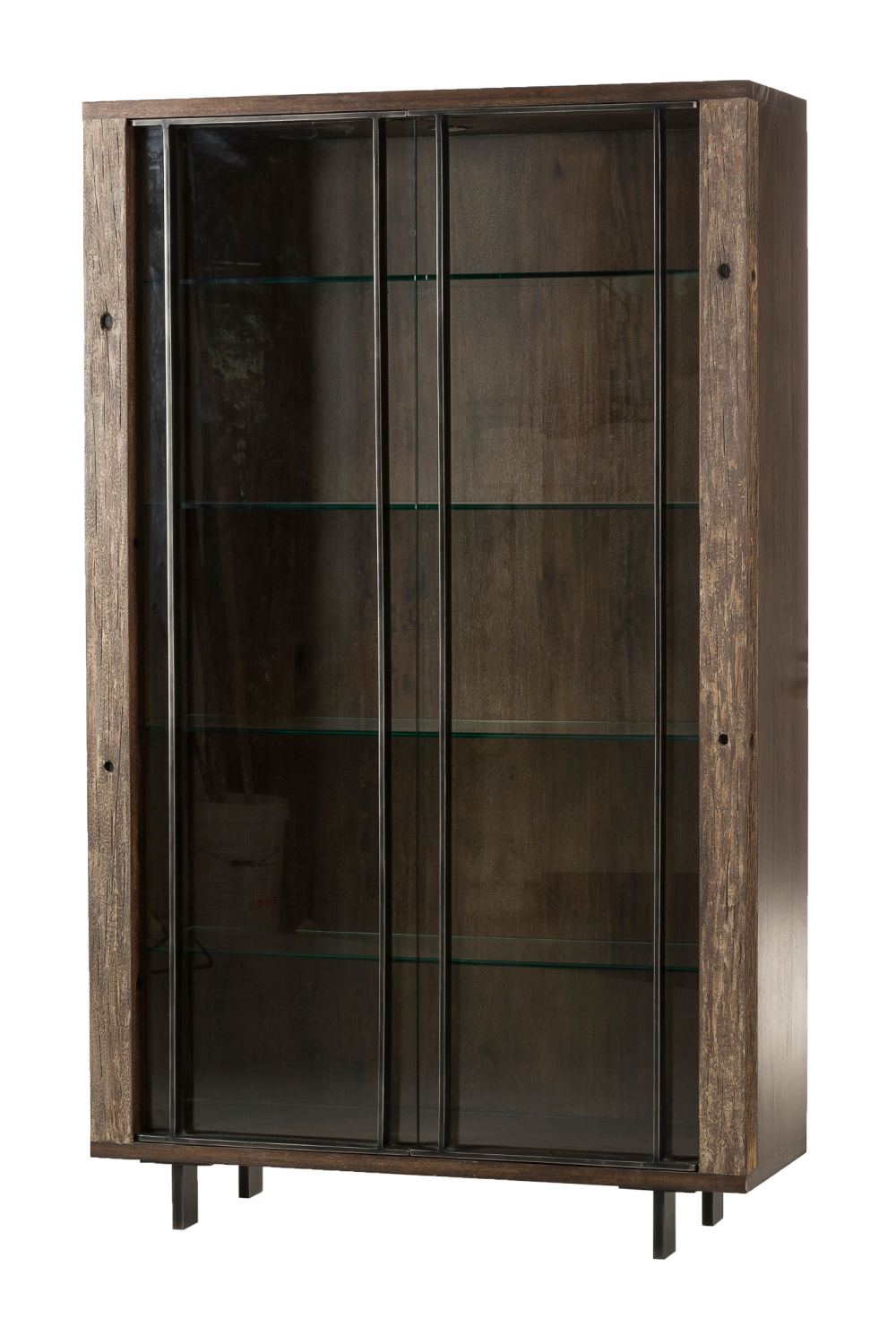 Cruzeta And Tempered Glass Bookcase | Andrew Martin Geoff | OROA