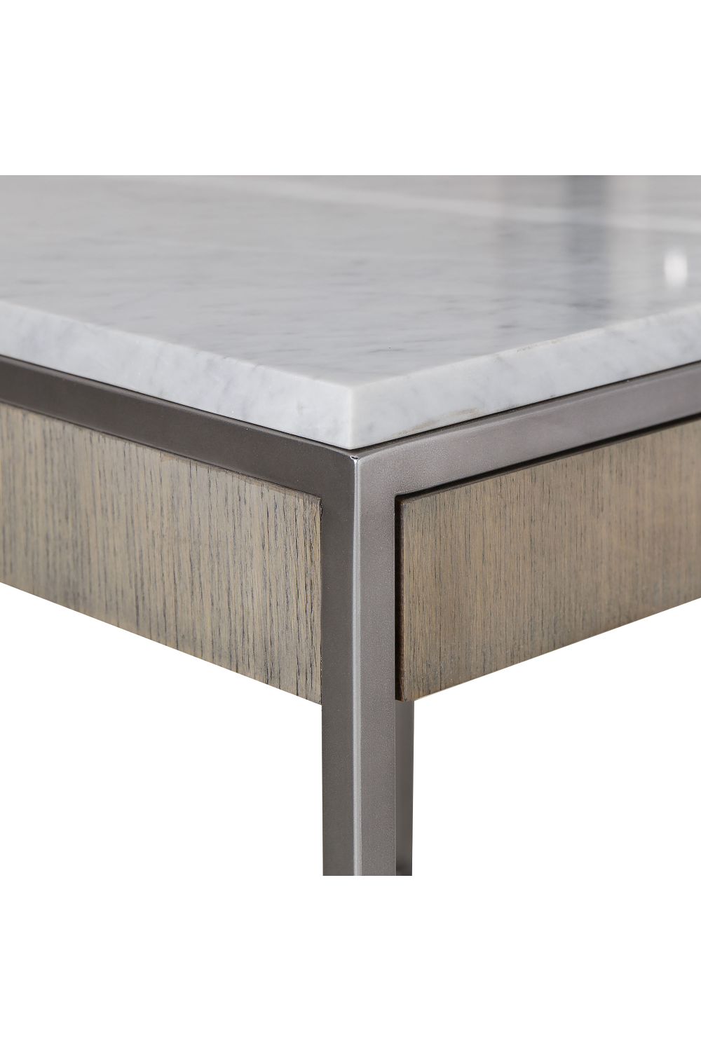Steel Framed Silver Oak Side Table S | Andrew Martin Rufus | OROA
