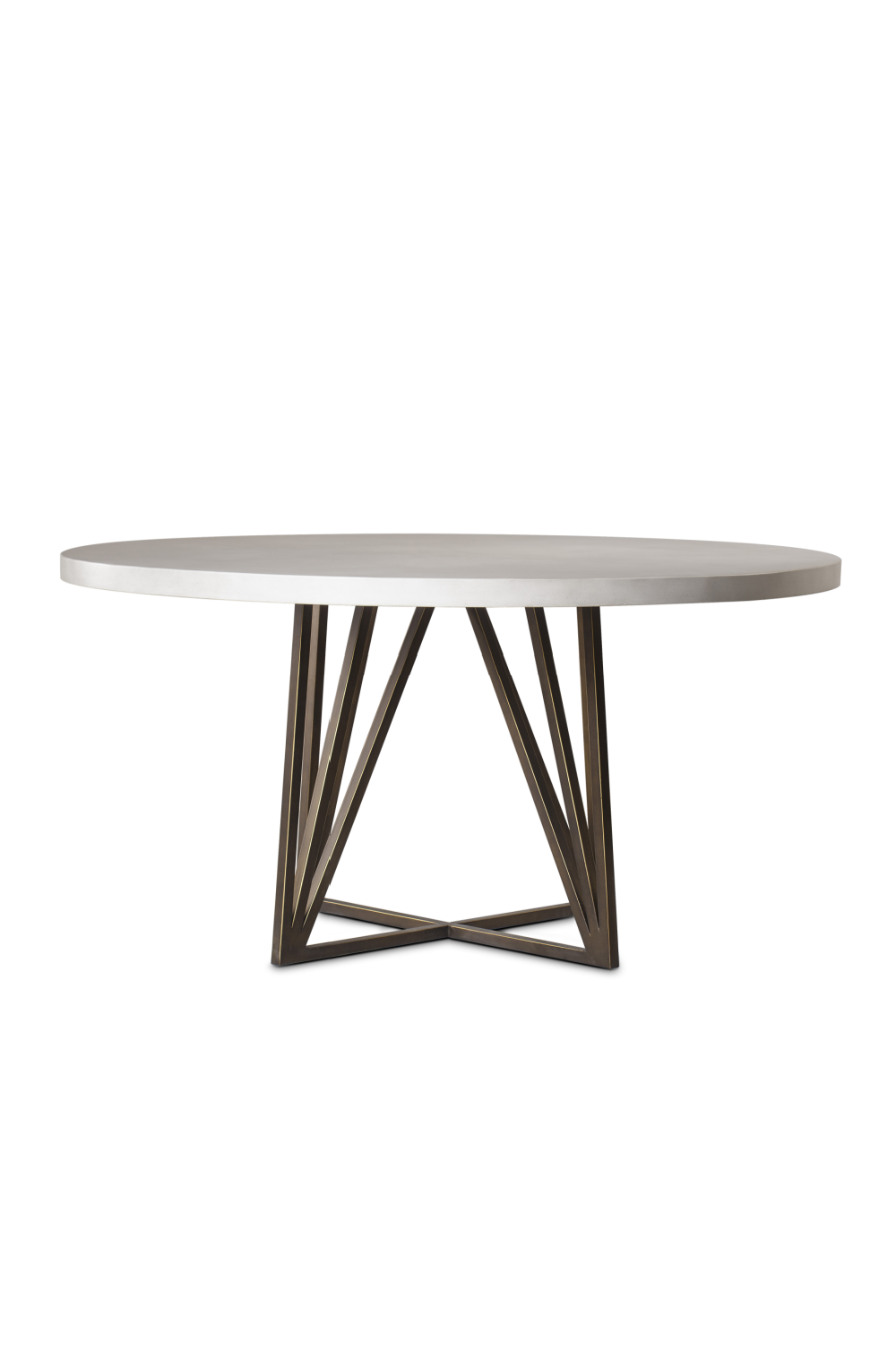 White Concrete Round Dining Table XL | Andrew Martin Emerson | OROA