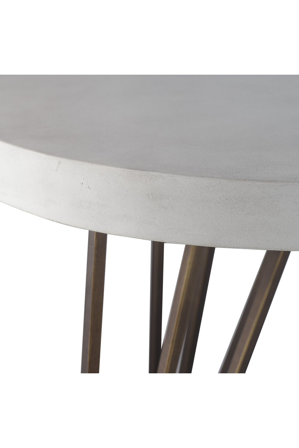 White Round Geometrical Base Side Table | Andrew Martin Emerson | OROA
