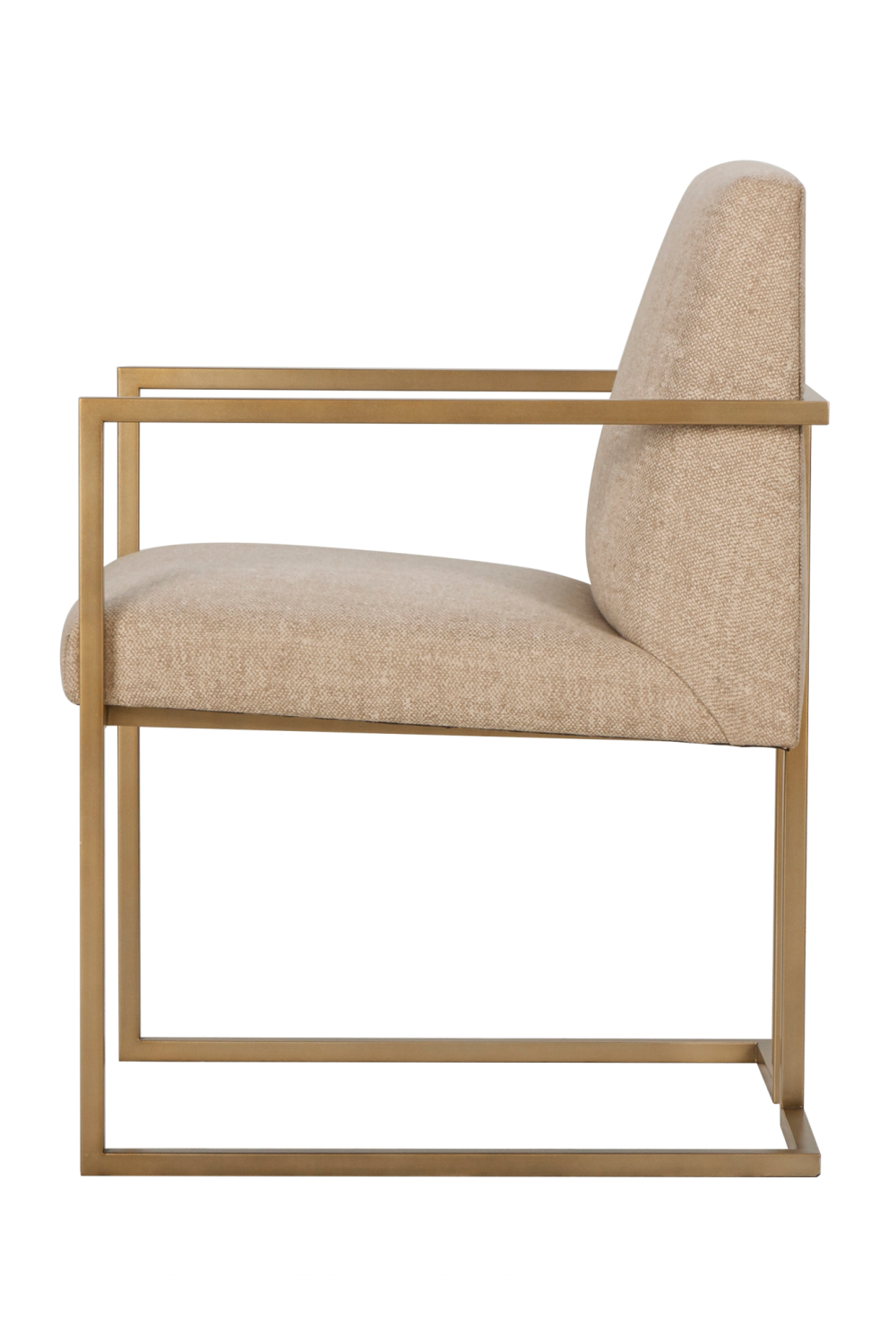 Brass Metal Frame Upholstered Armchair | Andrew Martin Ashton | OROA