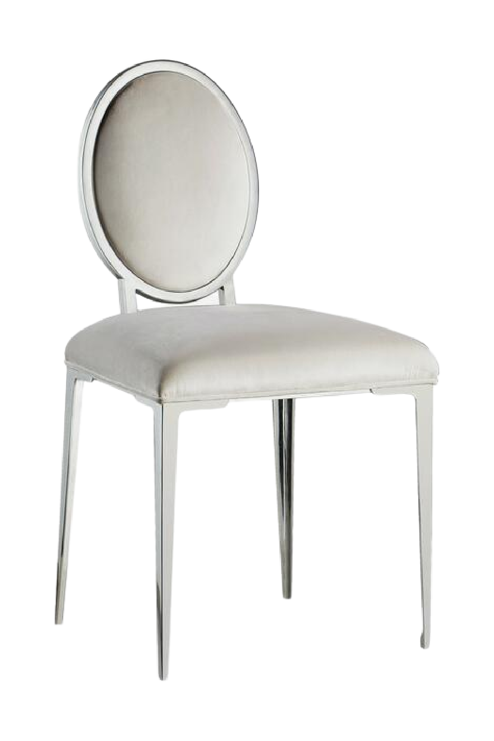 Silver Framed Modern Dining Chair | Andrew Martin Chloe | Oroa.com