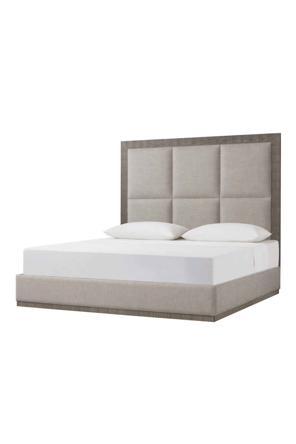 Gray Textured Linen Queen Bed | Andrew Martin Raffles | OROA