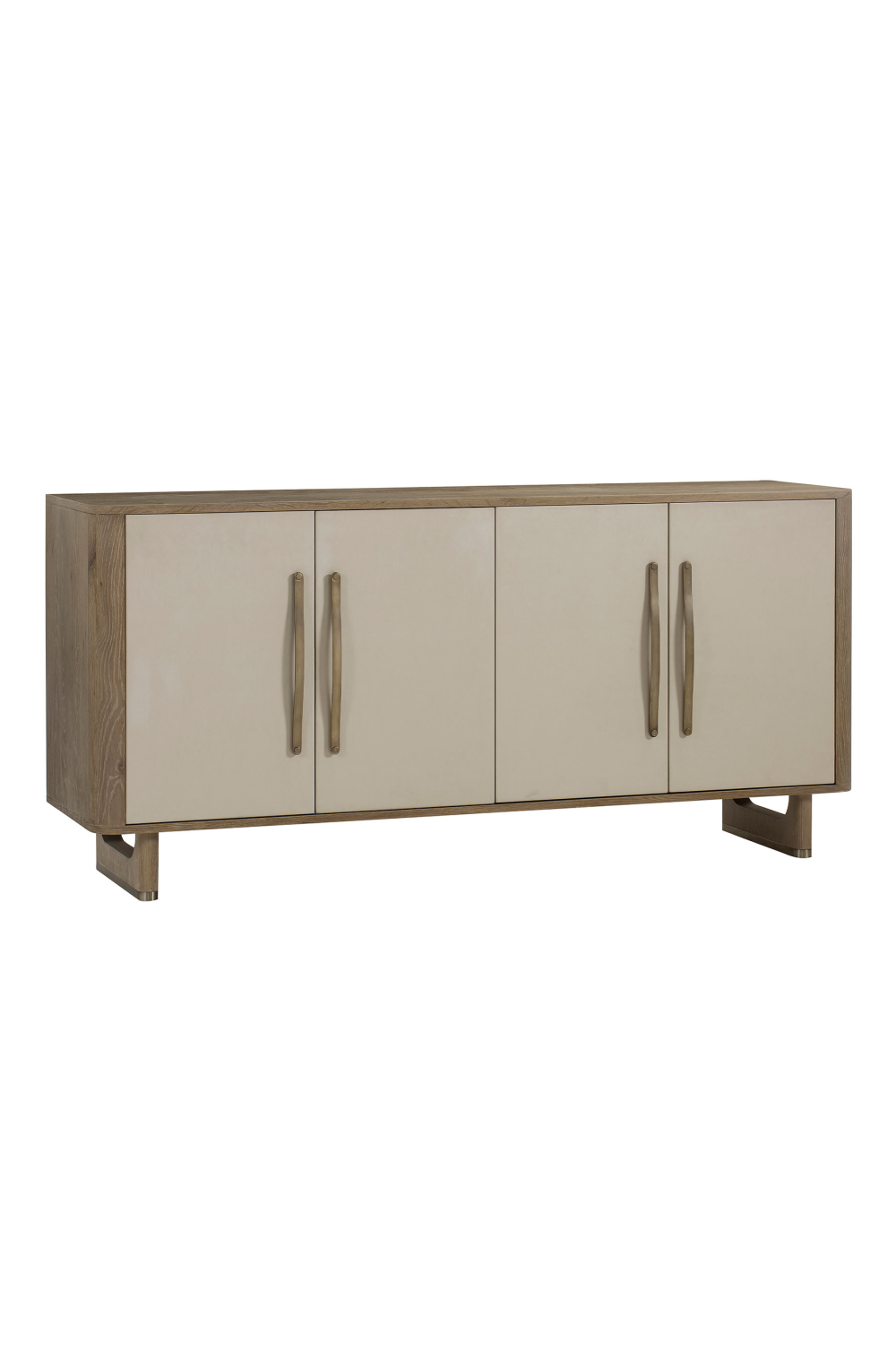 Light Oak and White Leather Sideboard L | Andrew Martin Charlie | Oroa.com