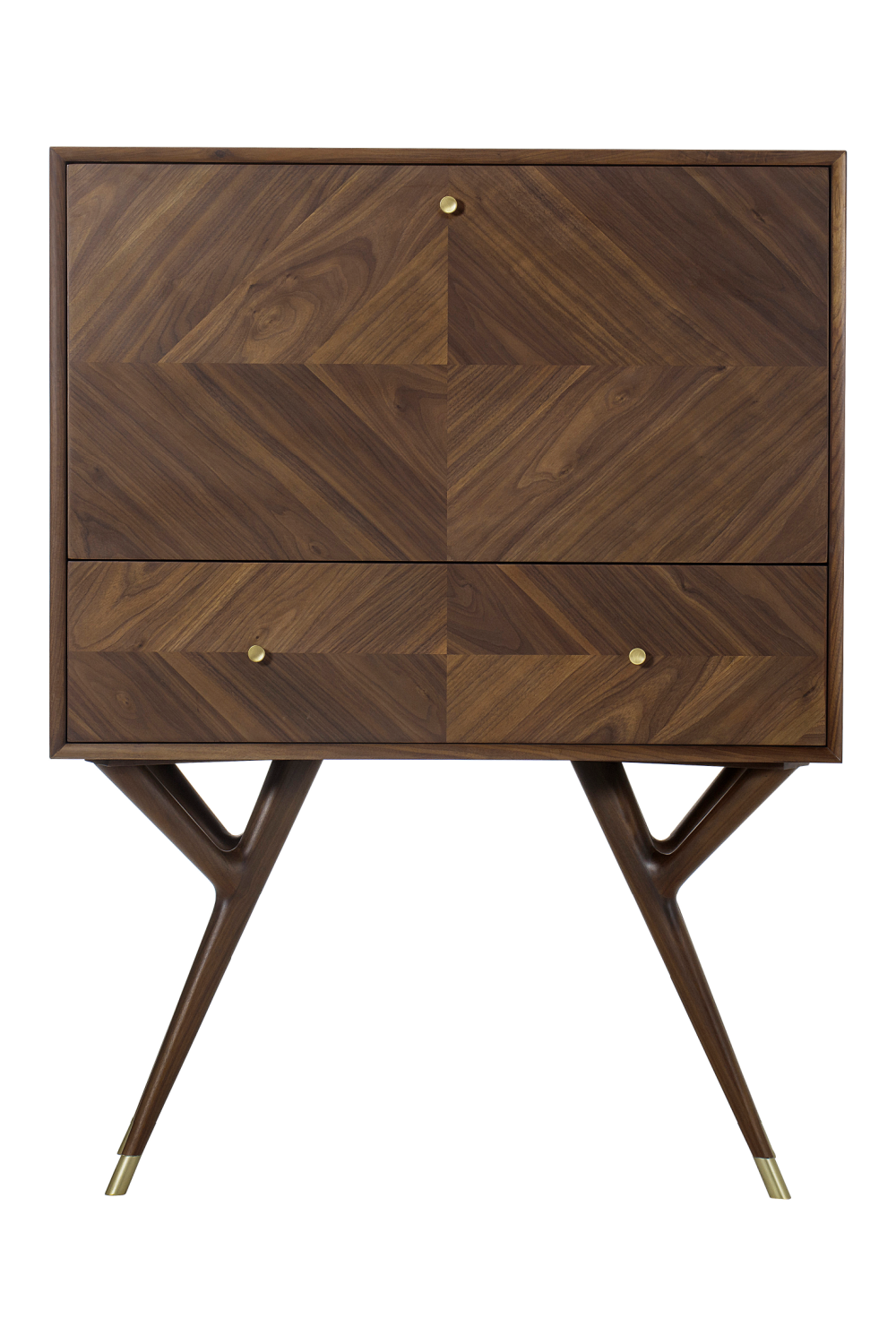 Wooden Brass Accent Bar Cabinet | Andrew Martin Chester | OROA